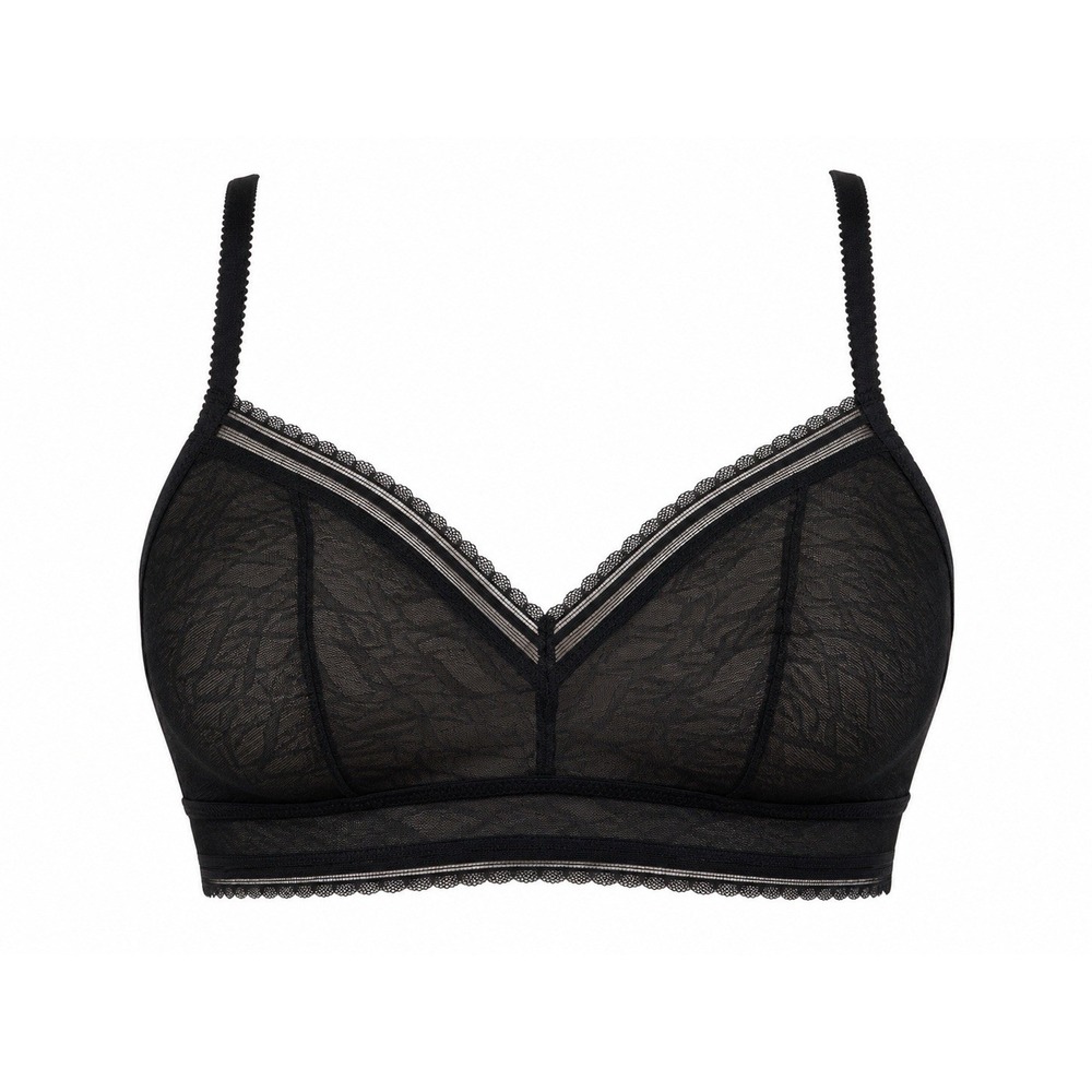 b.tempt'd by Wacoal Black Sheer Bralette Size XL NWT Wireless 910225 NWT